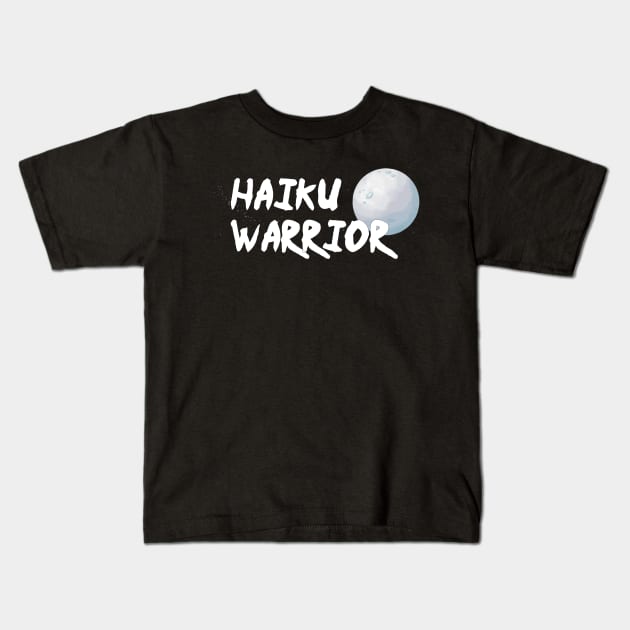 Haiku Warrior Logo Kids T-Shirt by DrinkingQuest